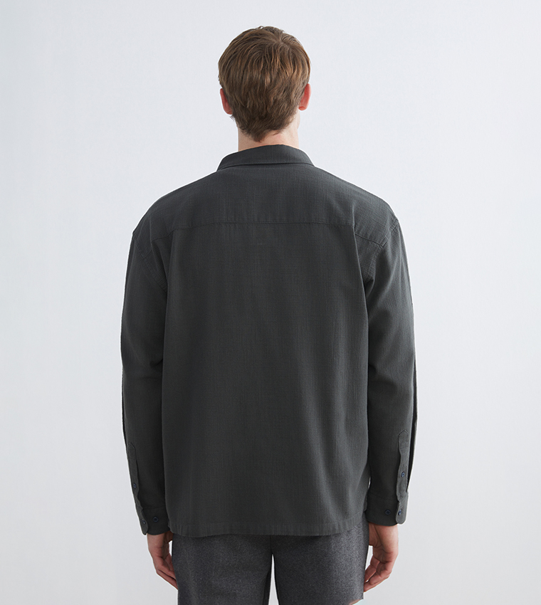 Textured Long Sleeves Shirt