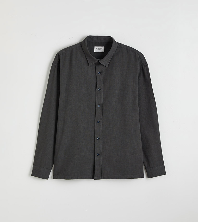 Textured Long Sleeves Shirt