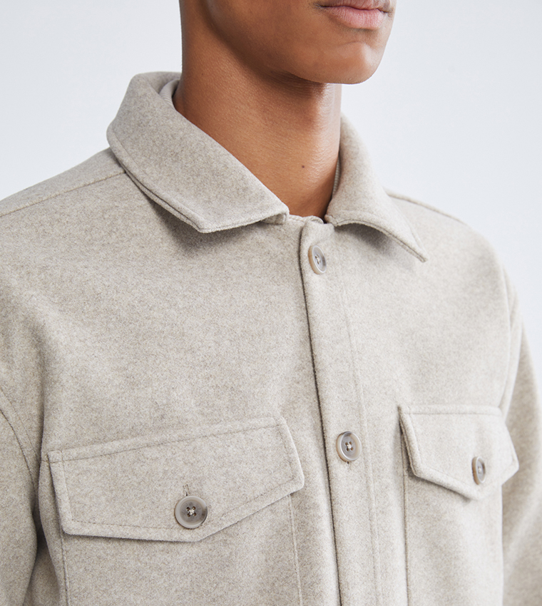 جاكيت قميص كاشيت كم طويل