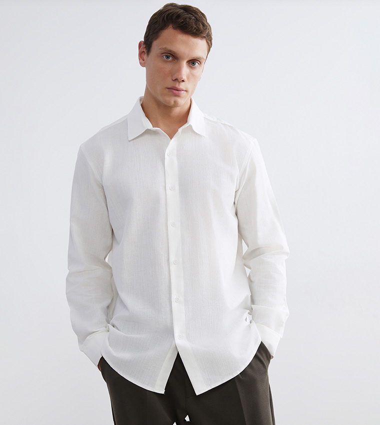 Dobby Long Sleeves Regular Fit Shirt