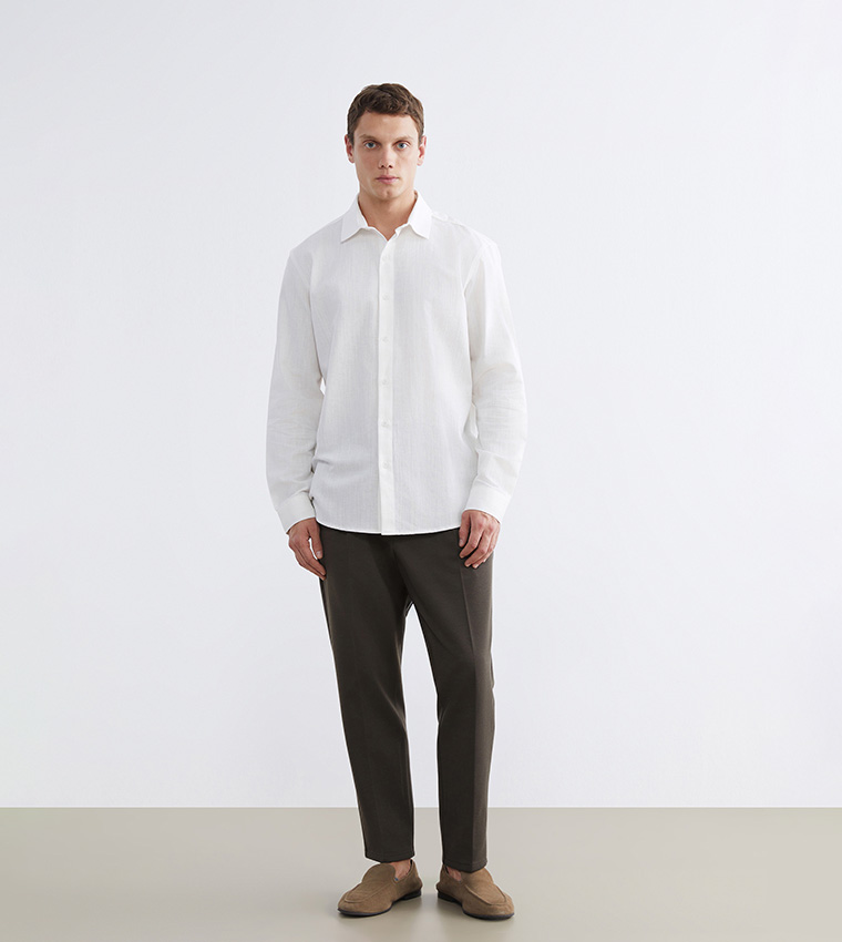 Dobby Long Sleeves Regular Fit Shirt