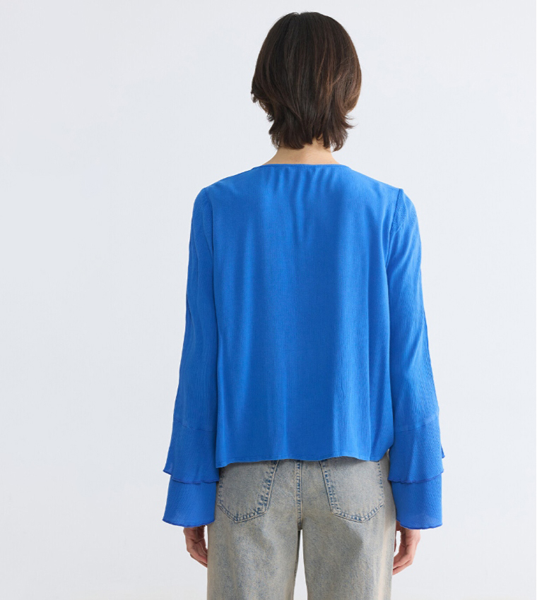 Solid Tie-Up Neck Top