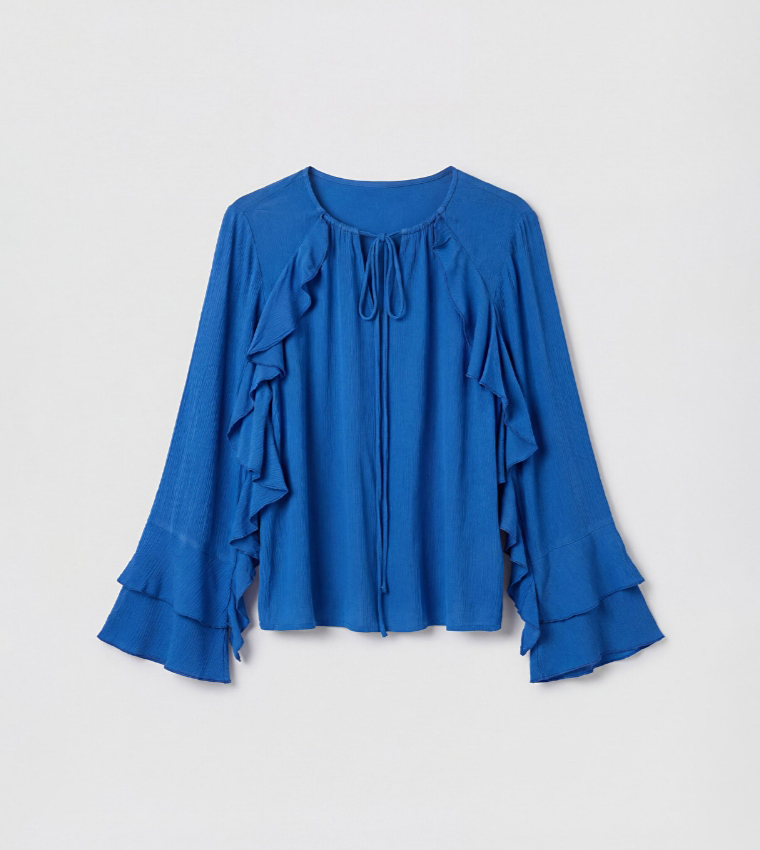 Solid Tie-Up Neck Top