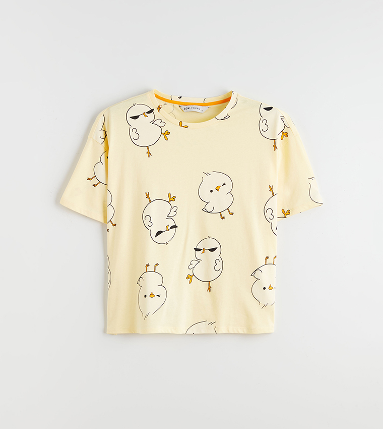 Printed Crew Neck Shorty Pyjama Set