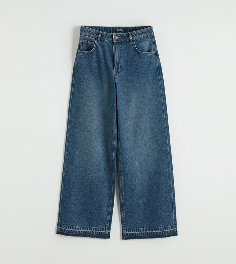 Washed High Waist Wide Leg Jeans