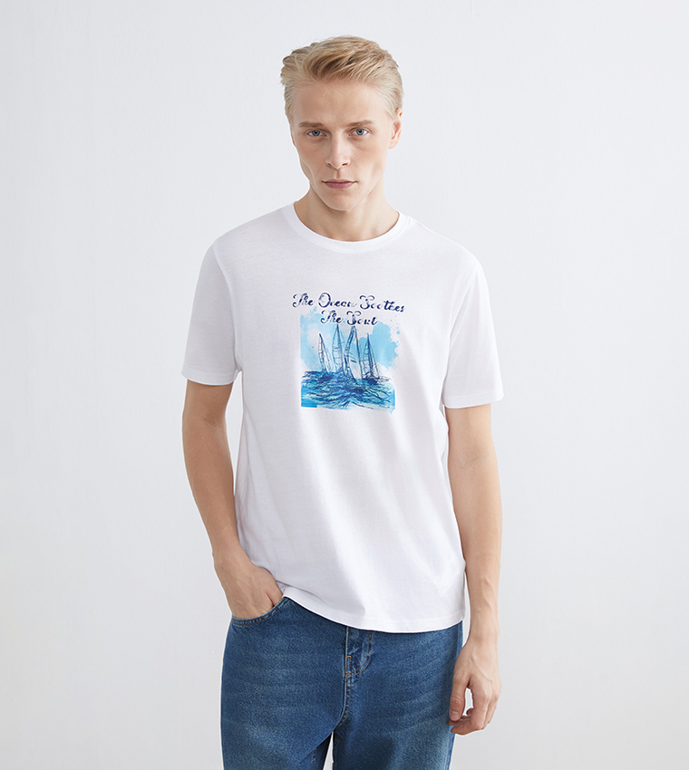 Printed Short Sleeves Casual T-Shirt
