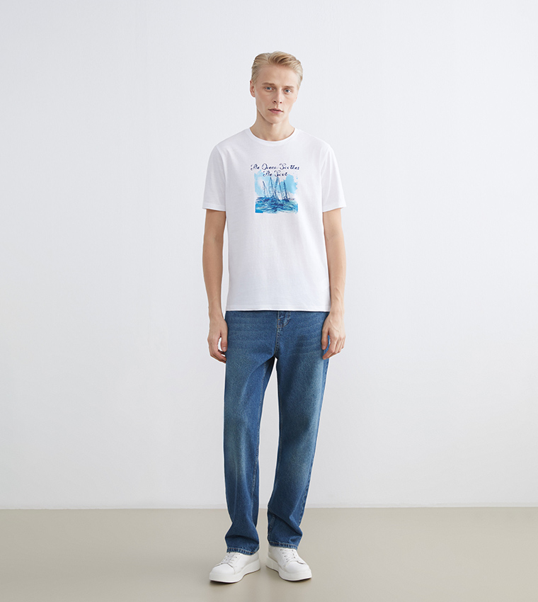 Printed Short Sleeves Casual T-Shirt