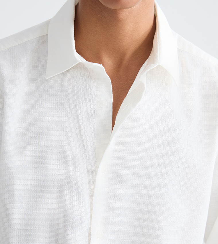 Textured Long Sleeves Casual Shirt