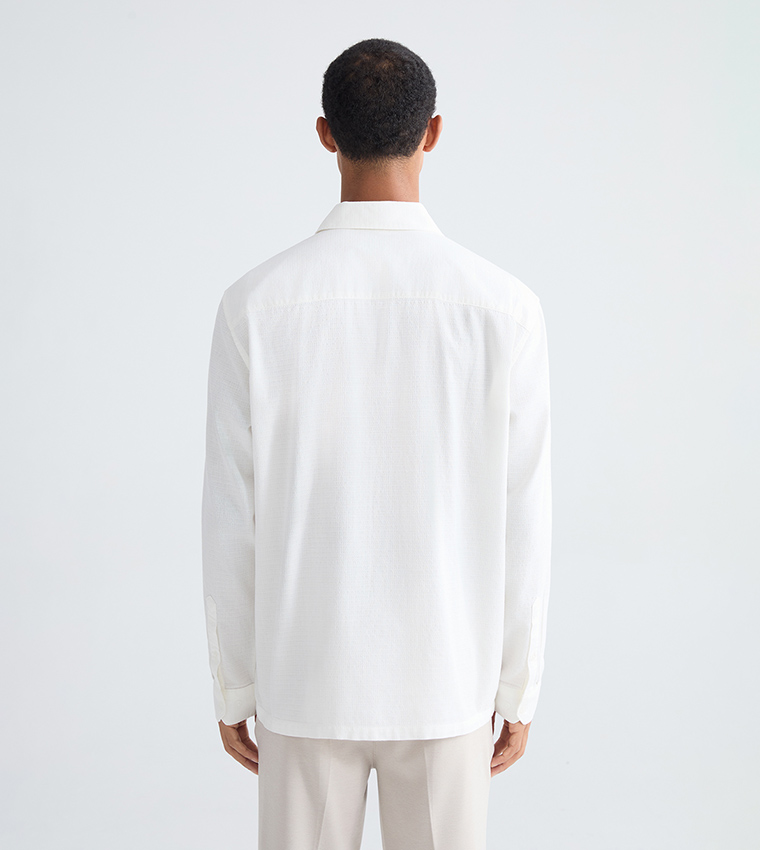 Textured Long Sleeves Casual Shirt