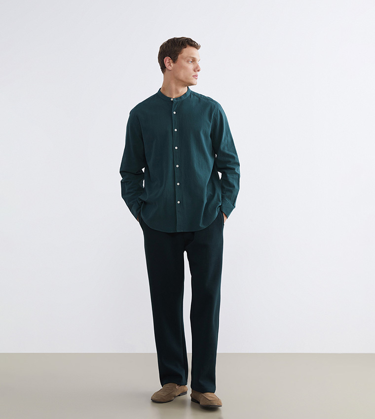 Solid Long Sleeves Casual Shirt