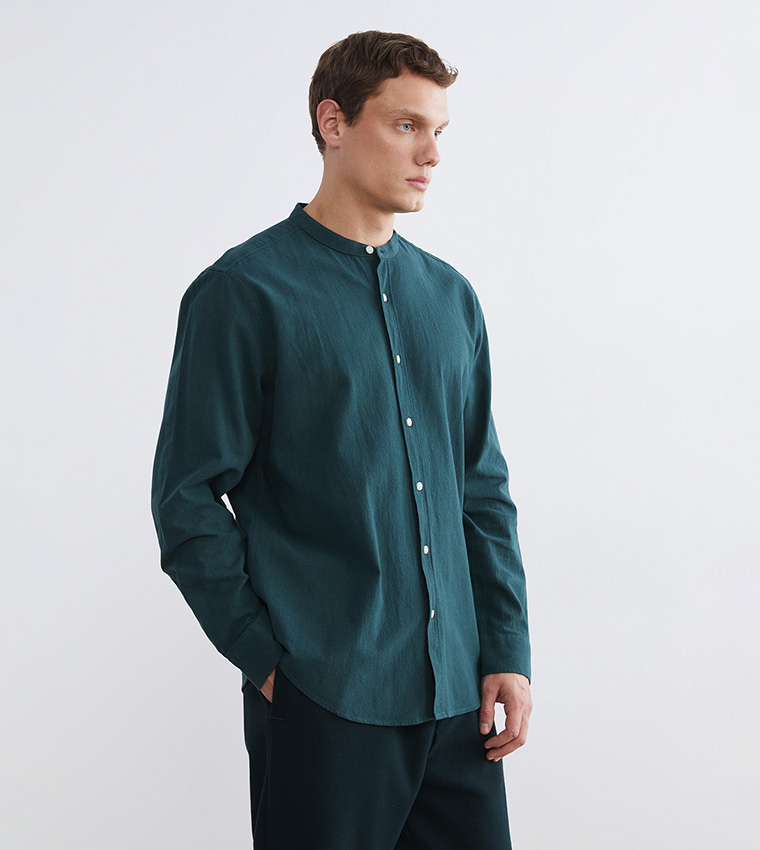 Solid Long Sleeves Casual Shirt