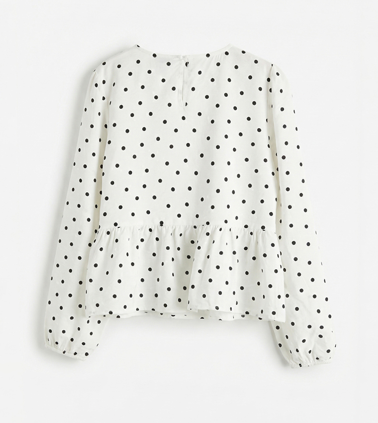 Bow Detail Long Sleeves Top