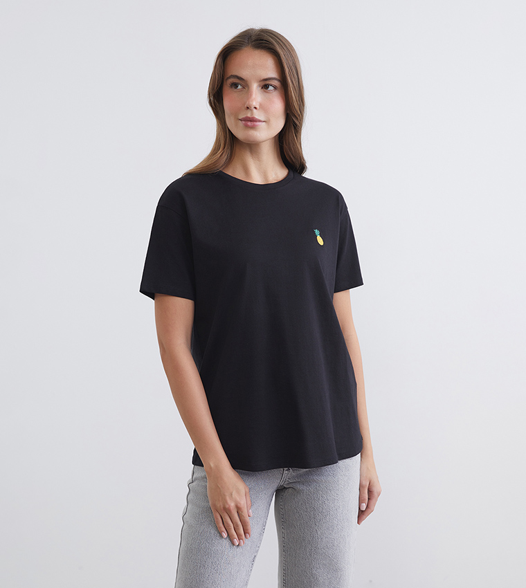 LC Waikiki  Short Sleeve T-Shirts - BLACK Short Sleeve T-Shirts