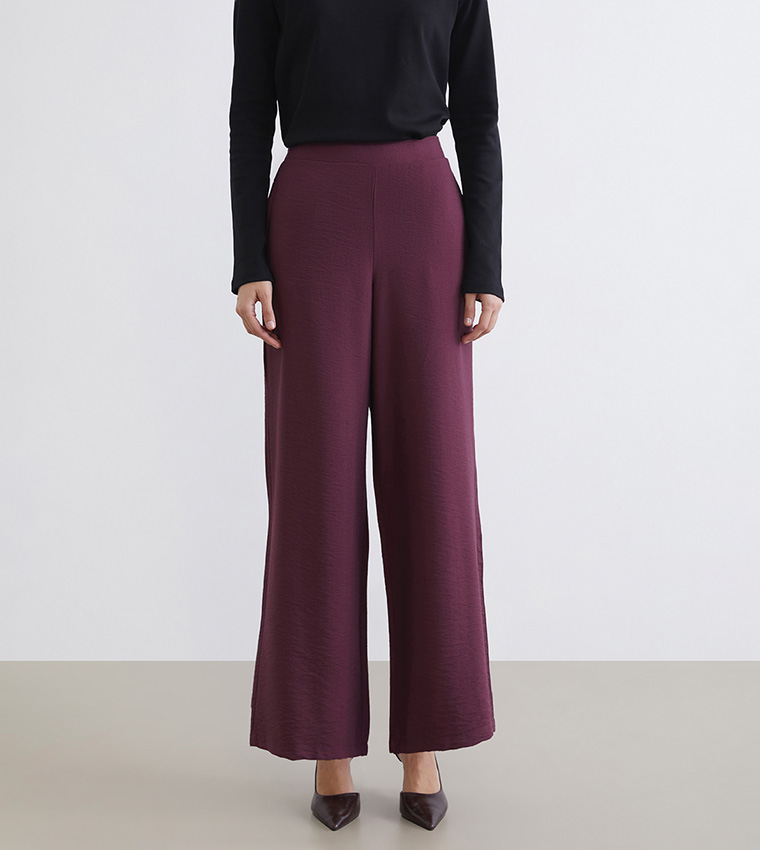 High Waist Wide Leg Trousers