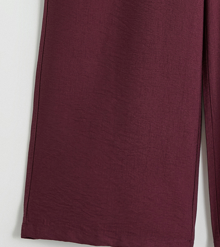 High Waist Wide Leg Trousers