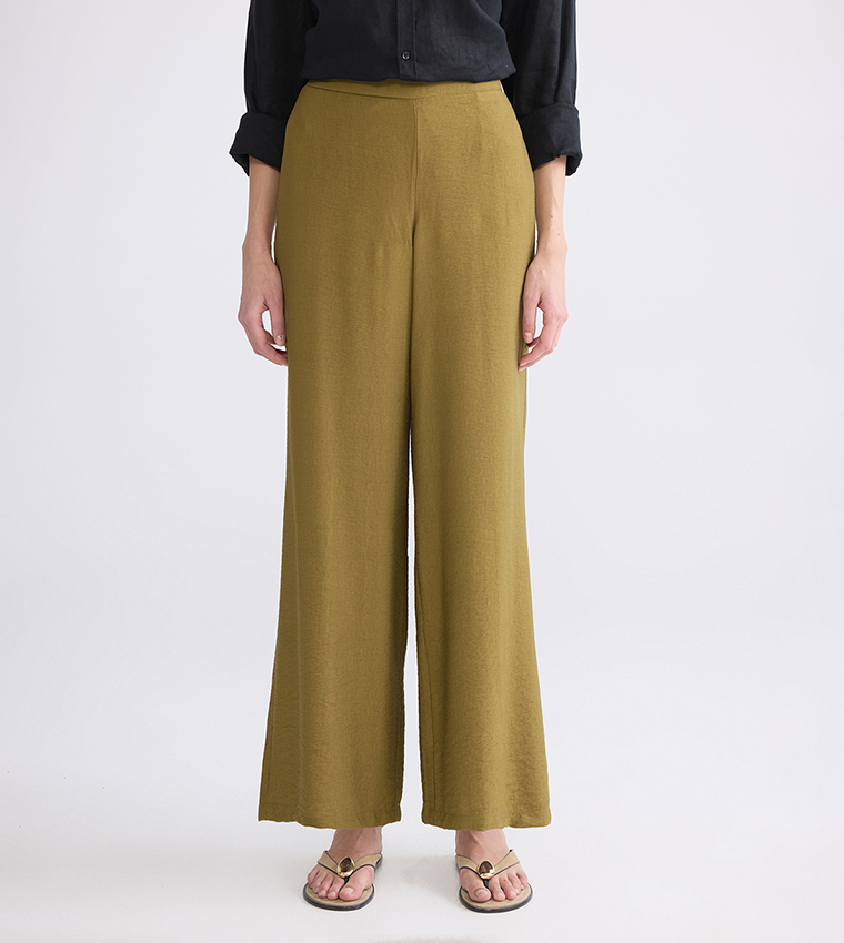 High Waist Wide Leg Trousers