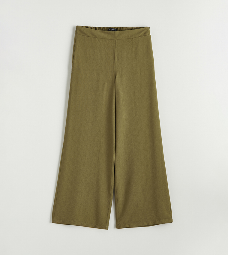 High Waist Wide Leg Trousers