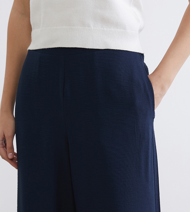 High Waist Wide Leg Trousers