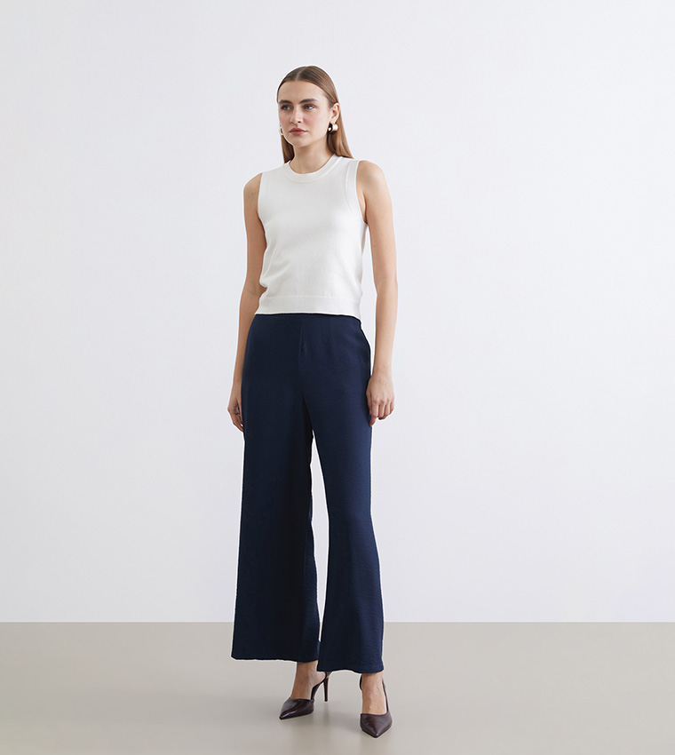 High Waist Wide Leg Trousers
