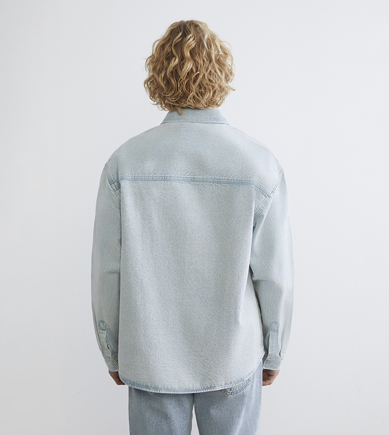 Washed Relaxed Fit Denim Overshirt