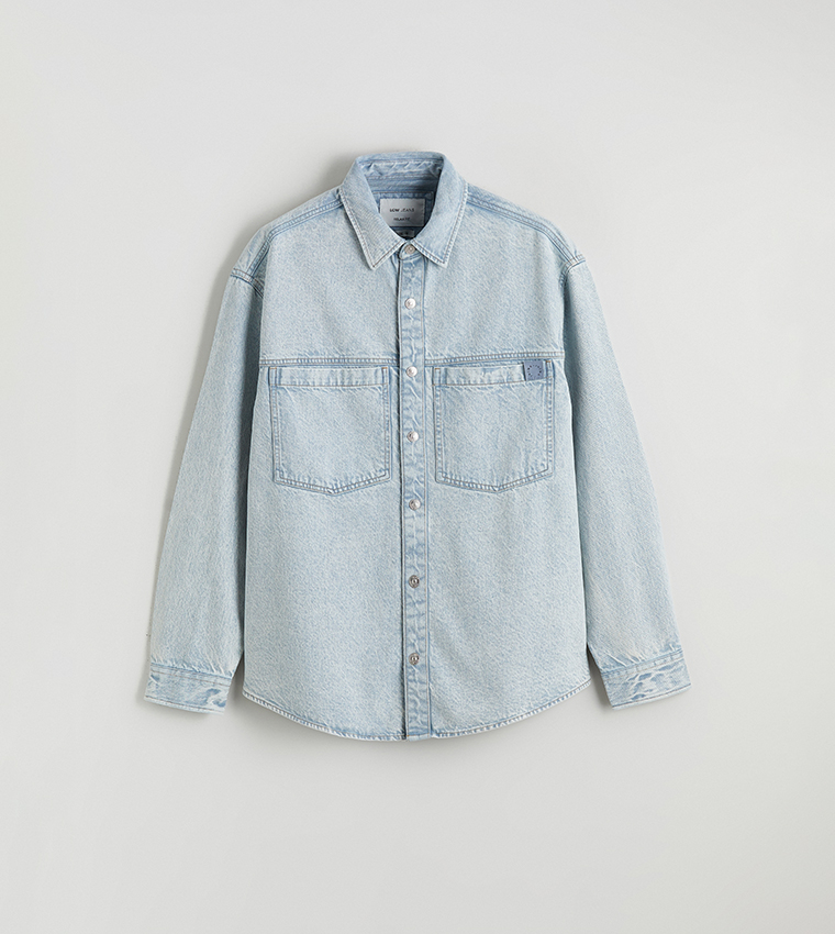 Washed Relaxed Fit Denim Overshirt
