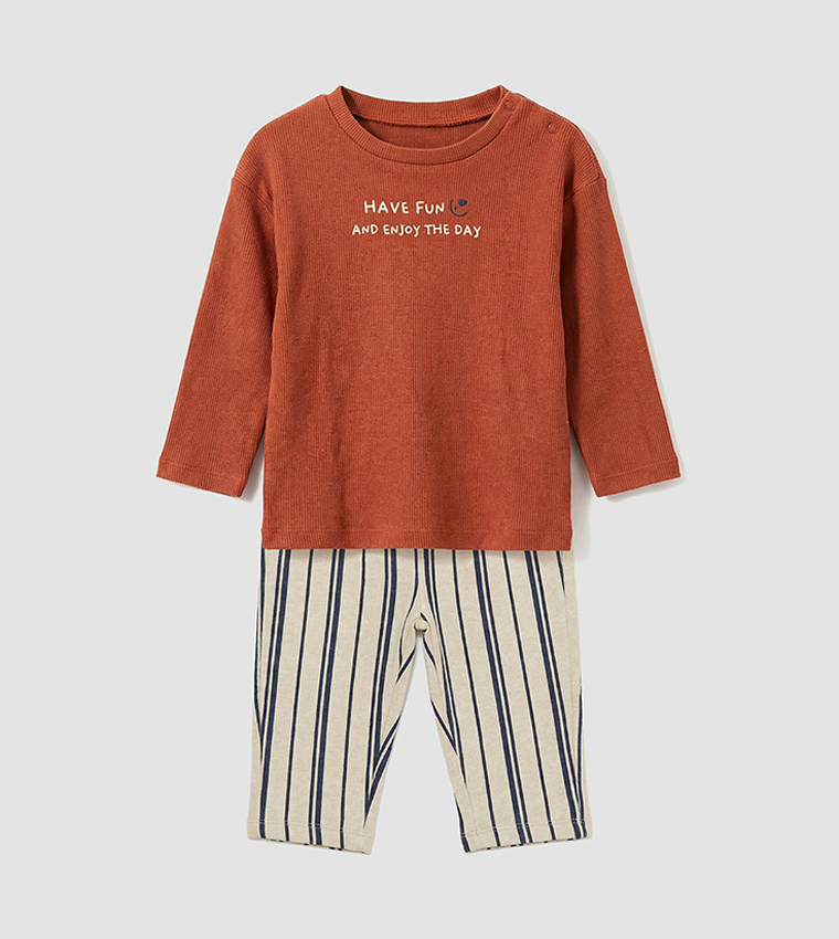 Printed Long Sleeves Clothing Set