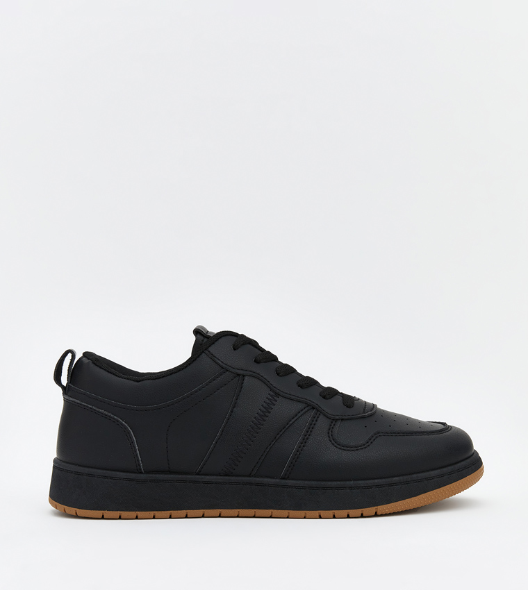 Round Toe Lace-Up Sneakers