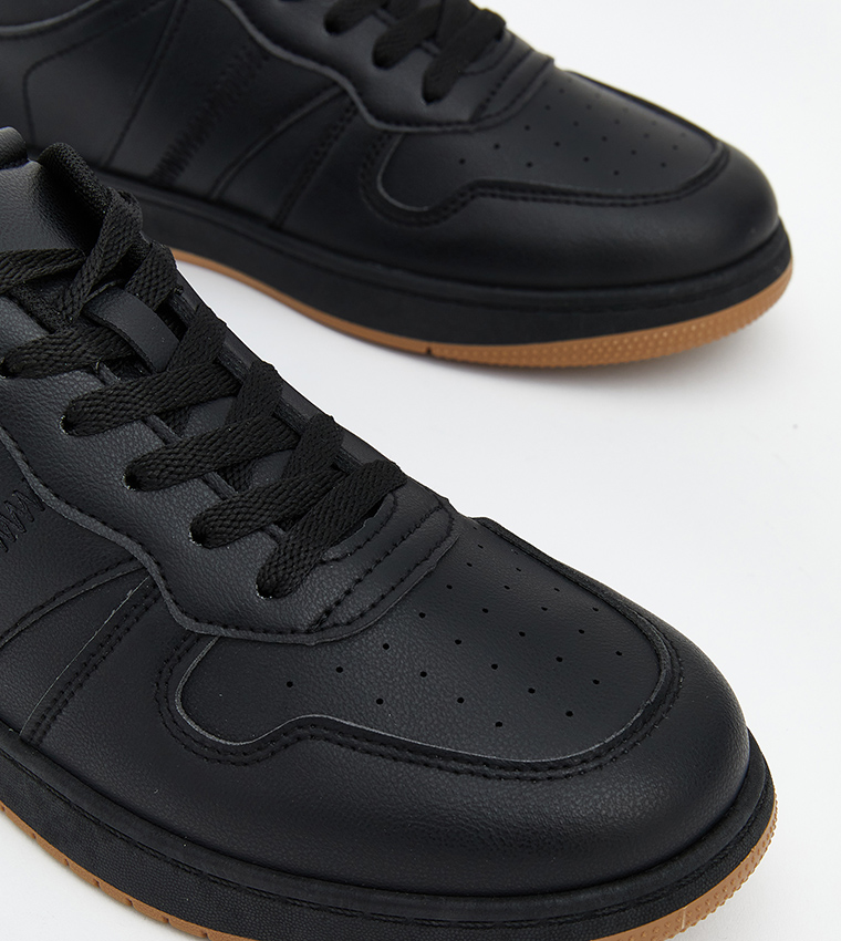 Round Toe Lace-Up Sneakers