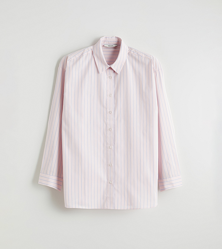 Striped Long Sleeves Poplin Shirt