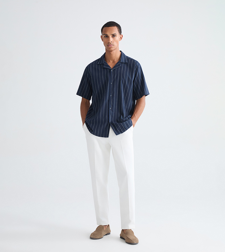 Striped Short Sleeves Casual Shirt