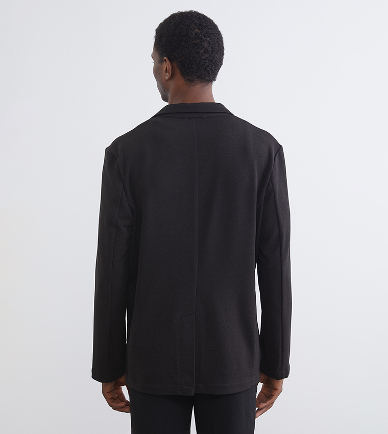 Textured Long Sleeves Blazer