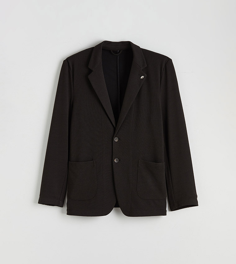Textured Long Sleeves Blazer