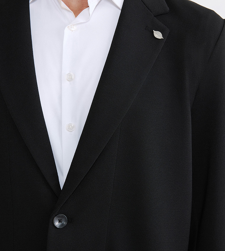 Textured Long Sleeves Blazer