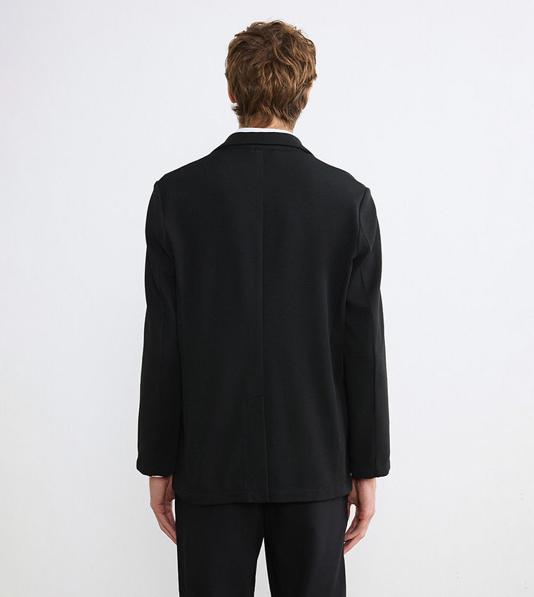 Textured Long Sleeves Blazer