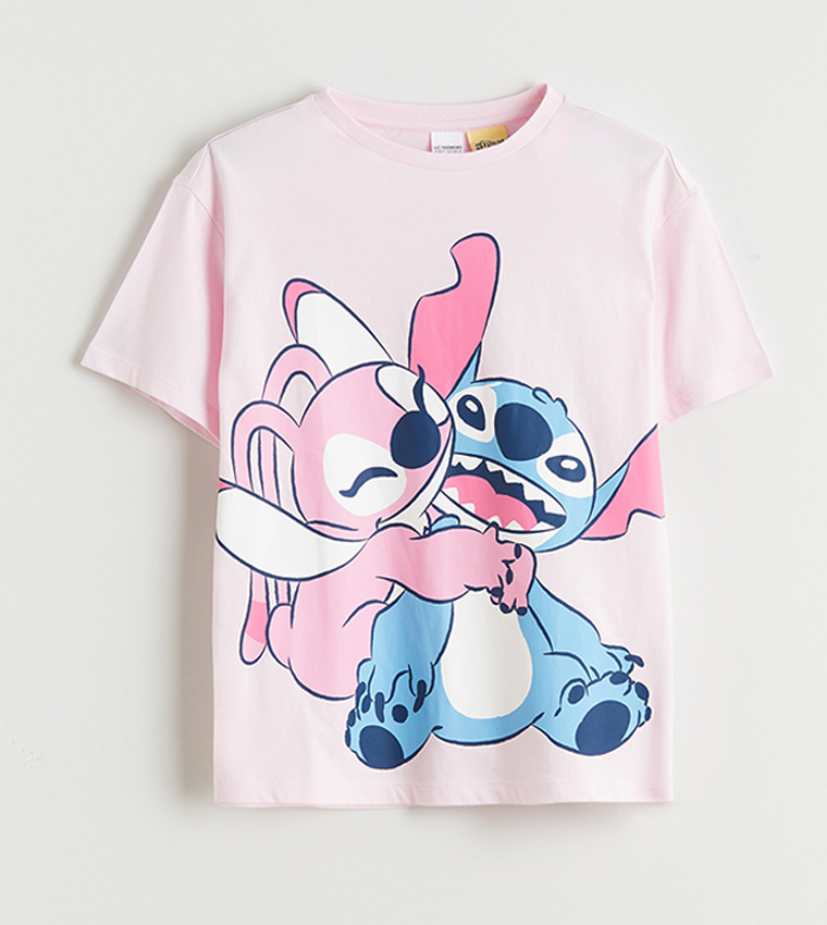 تيشيرت بكم قصير بطبعة ستيتش وانجل