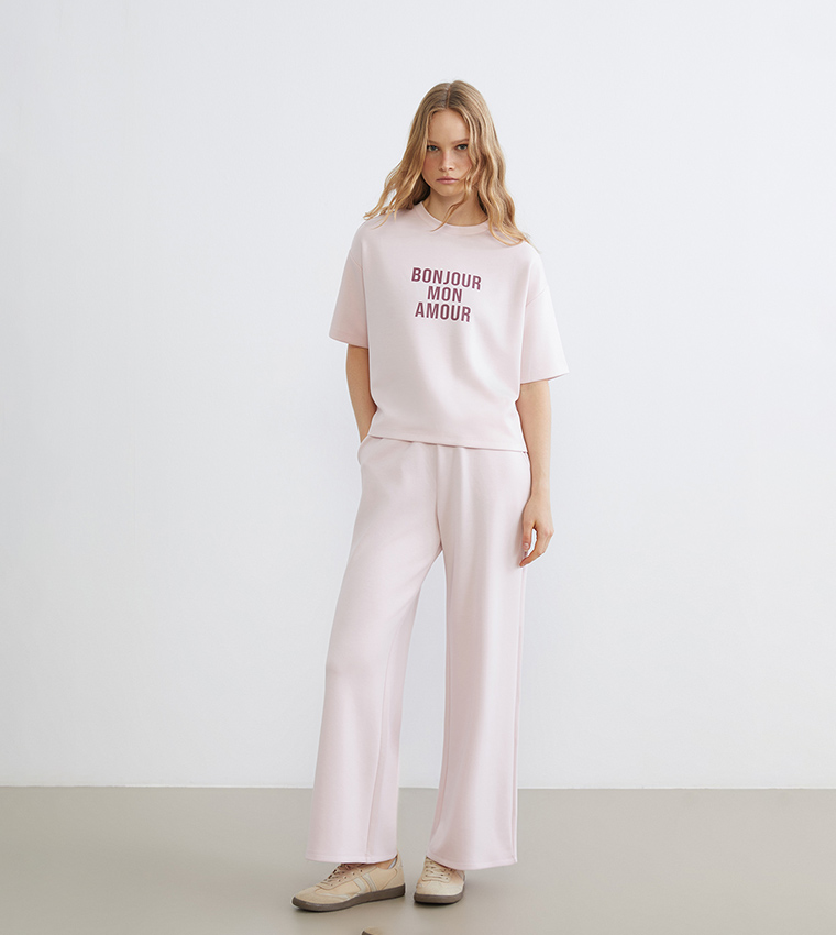 Solid Soft Touch Elastic Waist Sweatpants