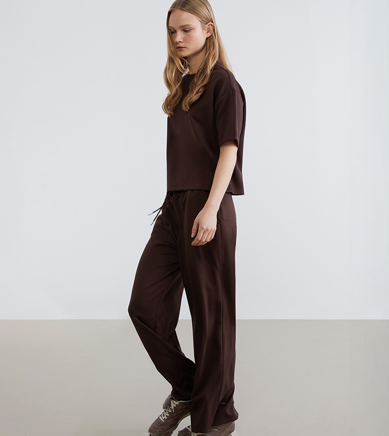 Solid Soft Touch Elastic Waist Sweatpants