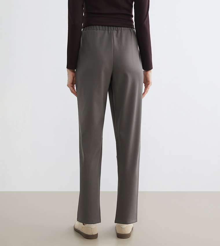 Solid Elastic Waist Soft Touch Sweatpants