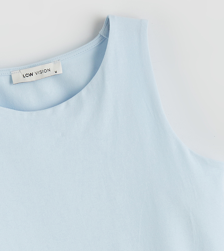 LC Waikiki  Sleeveless Tops - Light Blue Sleeveless Tops