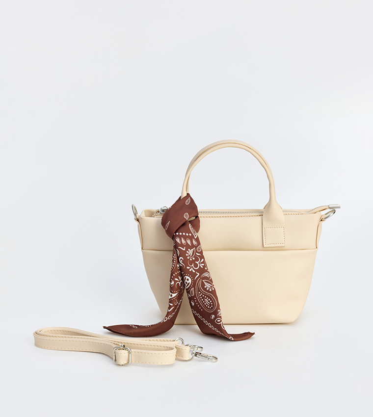 Solid Zipper Handheld Bag