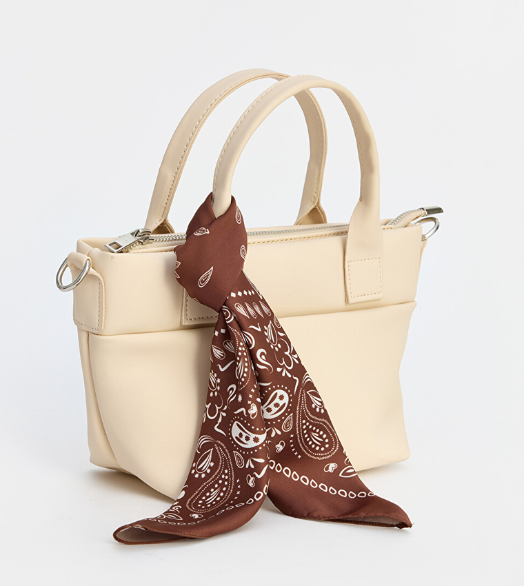 Solid Zipper Handheld Bag