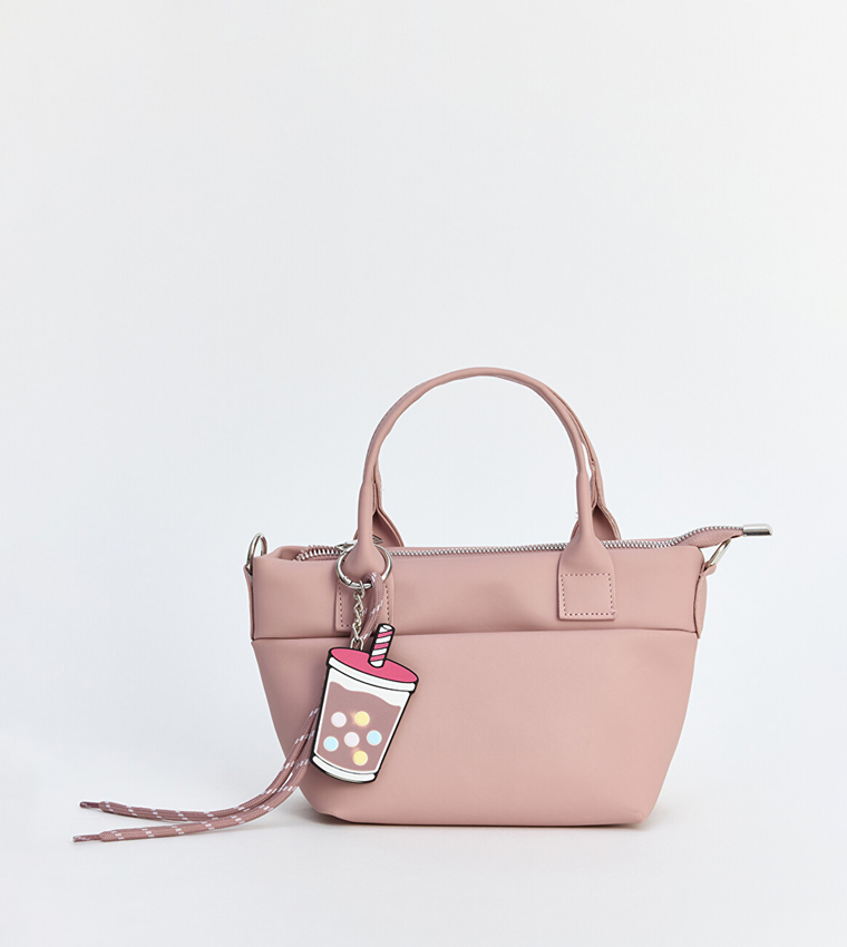 Solid Zipper Handheld Bag