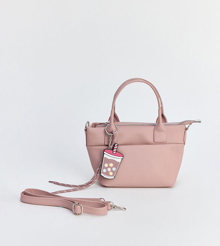 Solid Zipper Handheld Bag