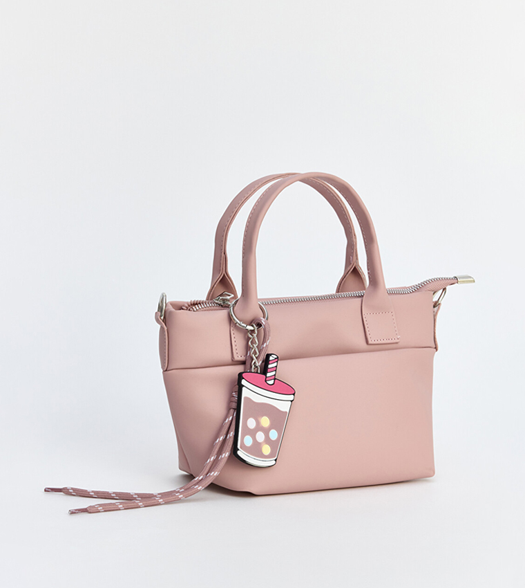 Solid Zipper Handheld Bag