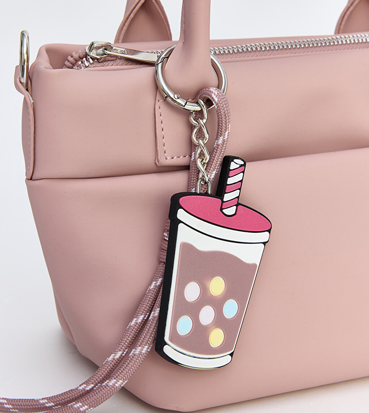 Solid Zipper Handheld Bag
