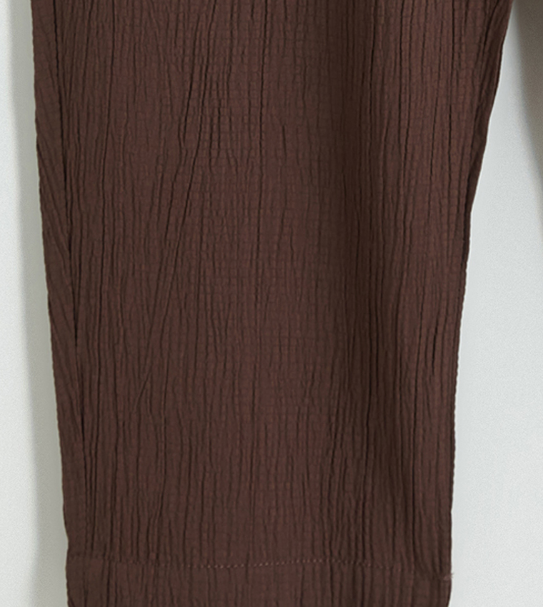 Drawstring Waist Carrot Fit Trousers