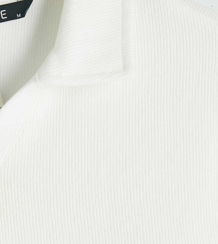 Textured Short Sleeves Polo T-Shirt