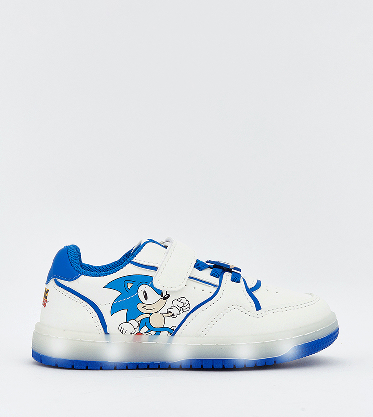 Sonic Print Velcro Closure Sneakers