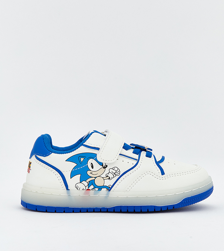 Sonic Print Velcro Closure Sneakers
