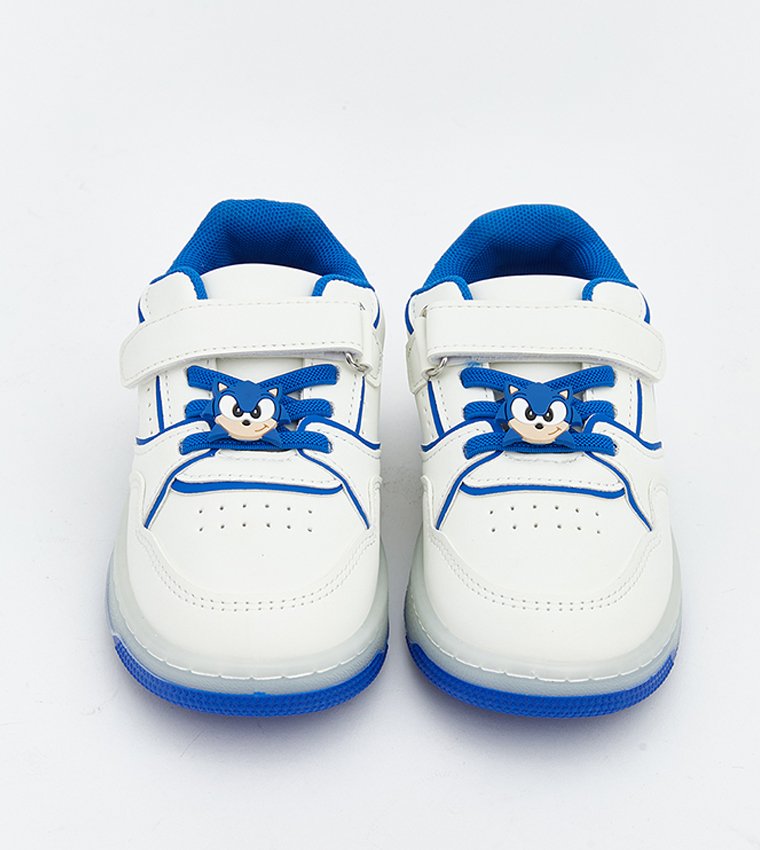 Sonic Print Velcro Closure Sneakers